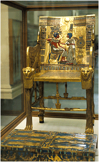 Bilder fra Egypt. Gullstolen Nasjonalmuséet i Kairo, Egypt