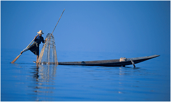 Fiskeren på Inle Lake. Bilder fra Burma / Myanmar.