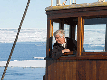 naturfotografer på Svalbard. Skipper Per Engwall på M/S "Stockholm".