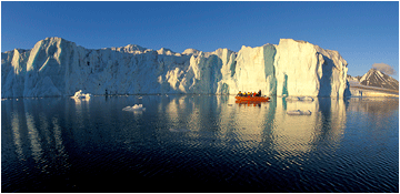 naturfoto fra Svalbard. Lilliehøøkbreen.