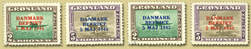grønlandske frimerker danmark befriet