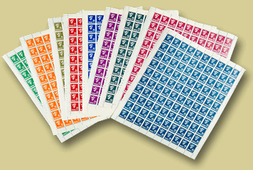 norske frimerker i postfriske helark