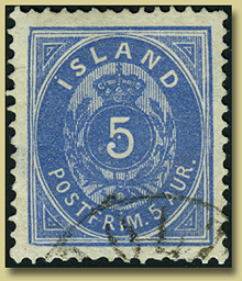 samling med islandske frimerker