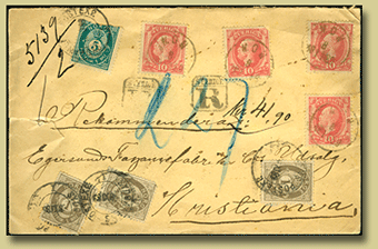 posthornmerker på brev
