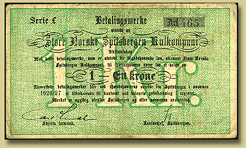 spitsbergenseddel 1 kr 1926/27