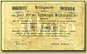 50 øre spitsbergenseddel 1924/25