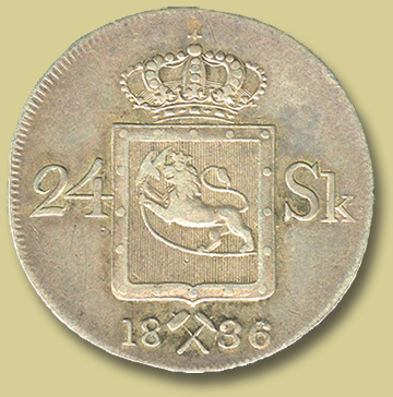 24 skilling sølv 1836
