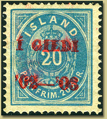 islandsk frimerke igildi