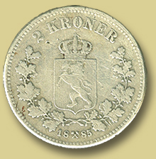 2 kroner 1885