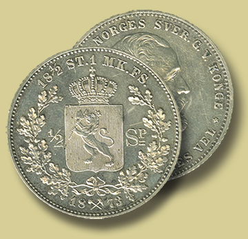 norsk halvspeciedaler 1873