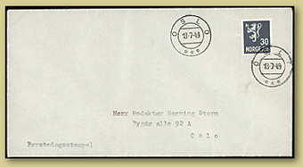 30 øre løve fdc