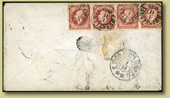 skilling oscar på brev til sydney 1859.