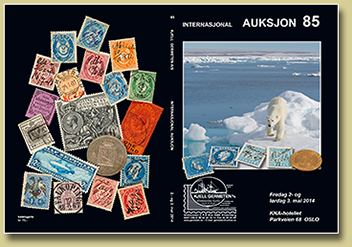 auksjonskatalog over mynter, postkort og frimerker