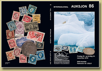 auksjonskatalog frimerker, mynter og postkort