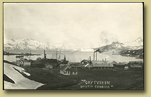 gammelt postkort fra grytviken sør georgia