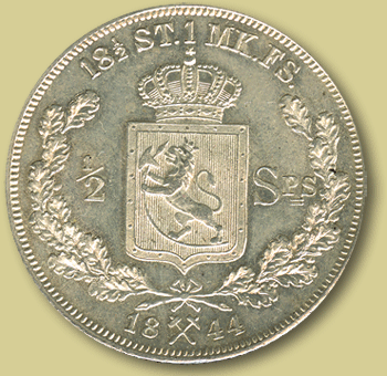 1/2 Speciedaler 1844